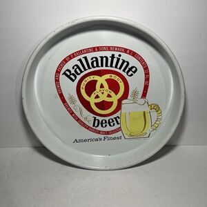 Ballantine Beer White and Red Serving Tray